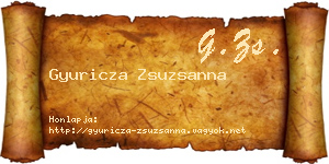 Gyuricza Zsuzsanna névjegykártya
